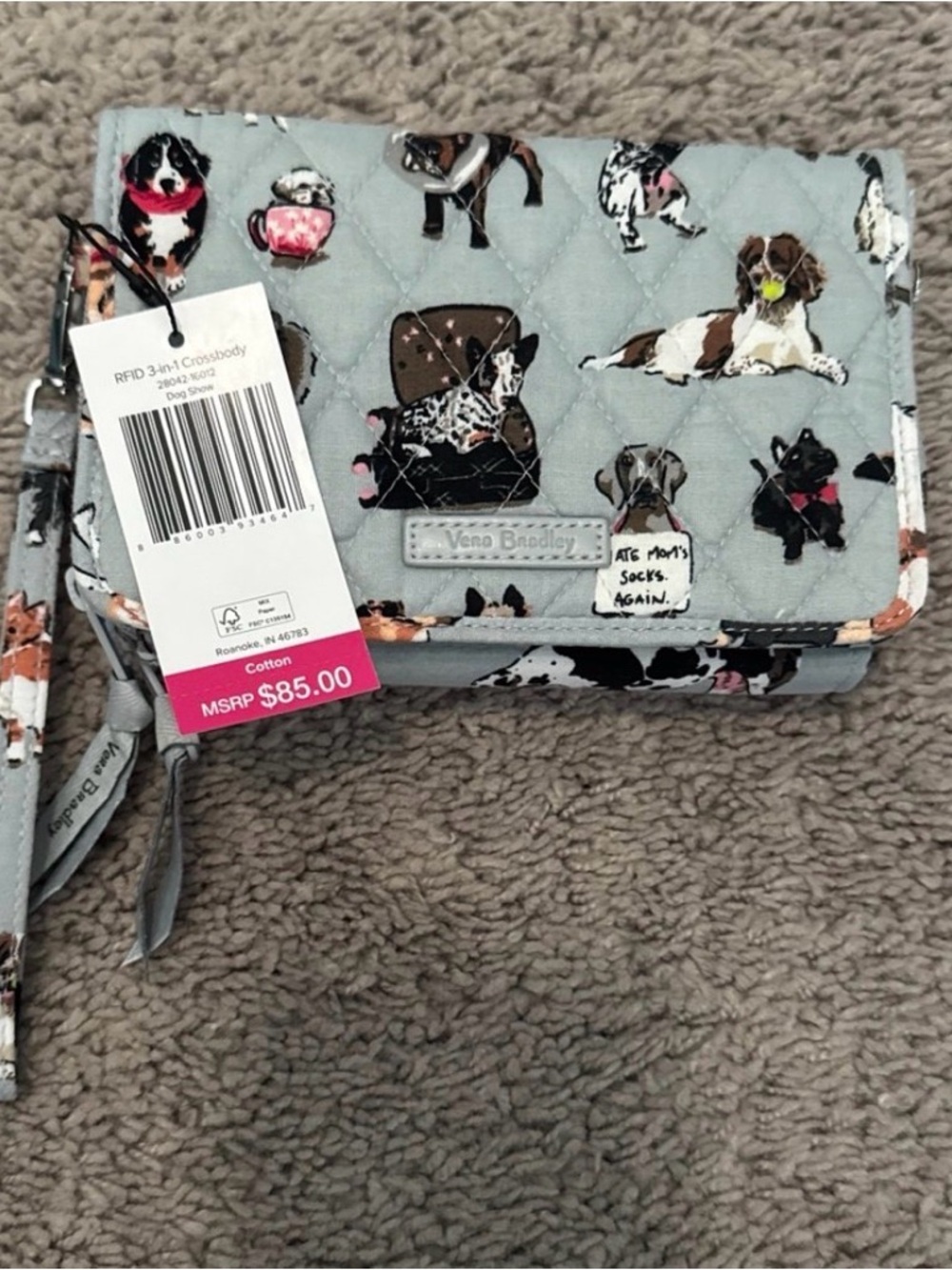Vera Bradley RFID 3 in 1 crossbody bag